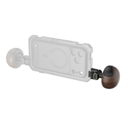 SmallRig 6047 - okrągły, drewniany uchwyt boczny mocowanie z szybkozłączką H11 NATO